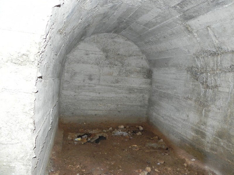 A parton kisebb bunker jellegű üregek voltak.